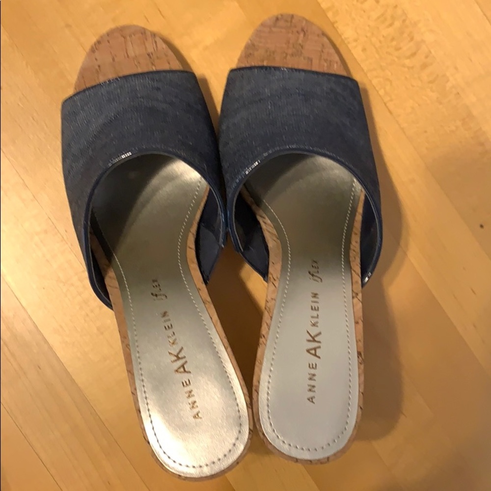 Anne Klein denim heels